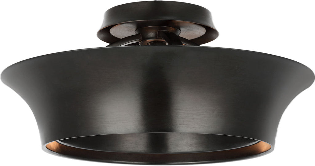 Garland 15" Dual Lit Ring Semi-Flush Mount | Aged Iron
