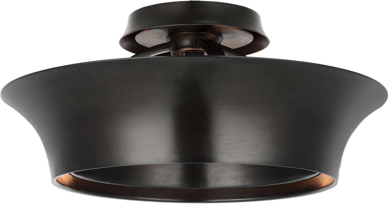 Garland 15" Dual Lit Ring Semi-Flush Mount | Aged Iron