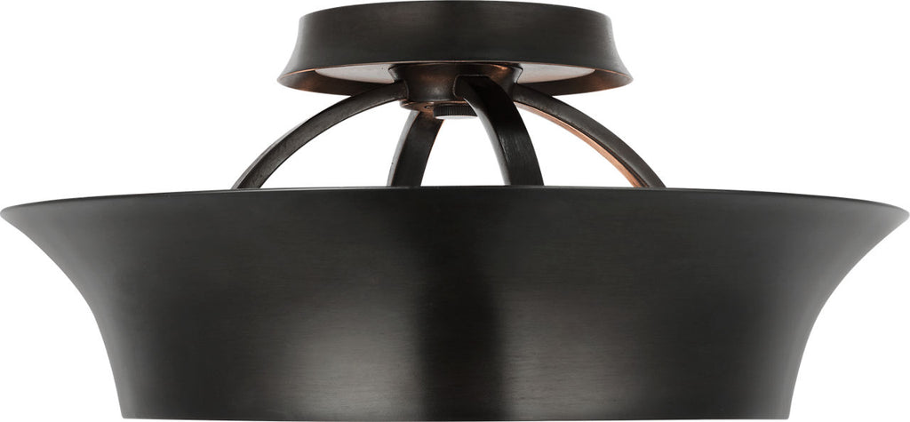 Garland 15" Dual Lit Ring Semi-Flush Mount | Aged Iron