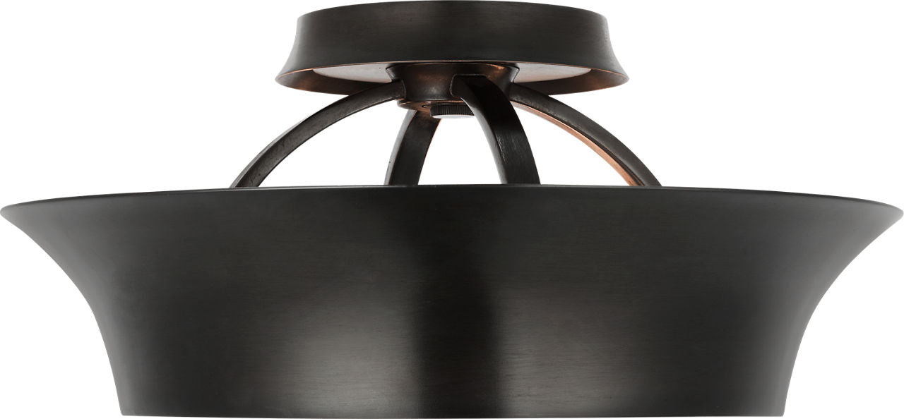 Garland 15" Dual Lit Ring Semi-Flush Mount | Aged Iron