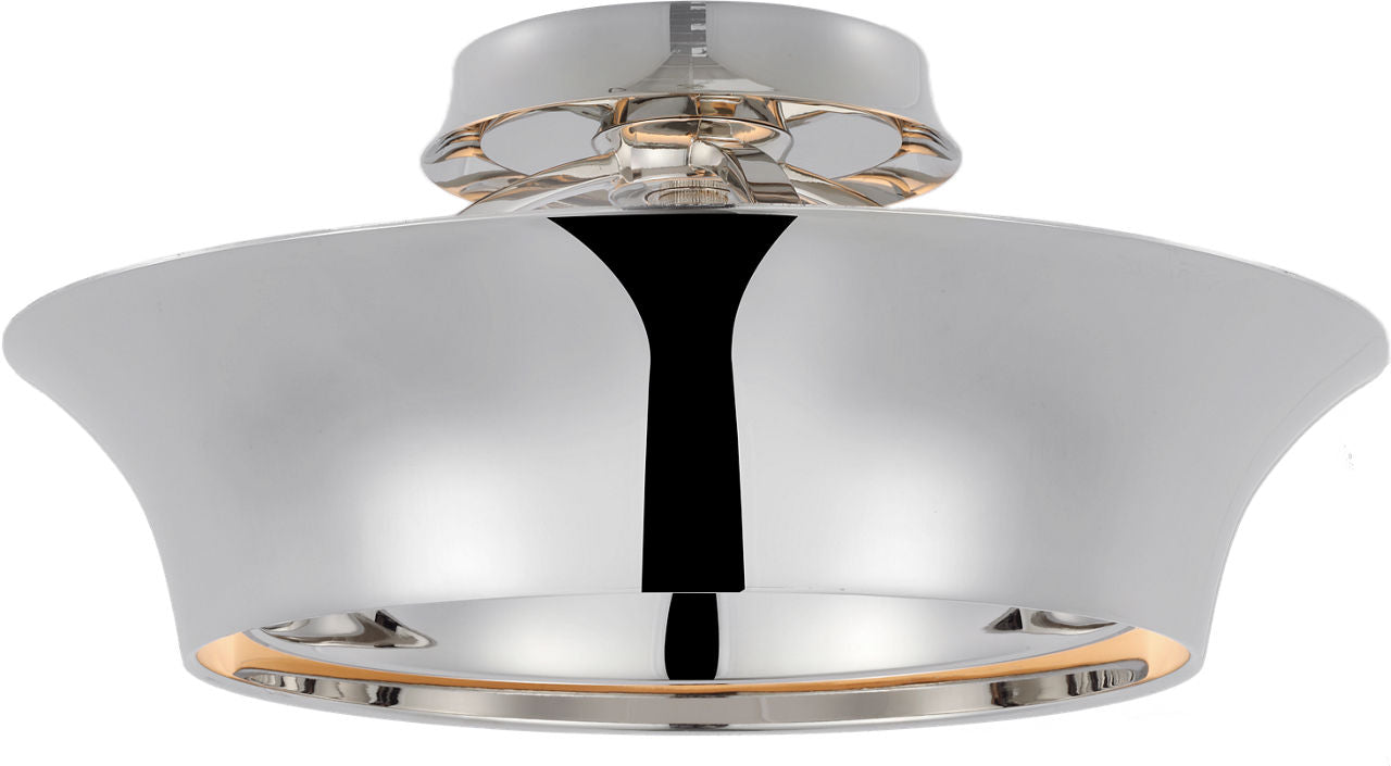 Garland 15" Dual Lit Ring Semi-Flush Mount | Polished Nickel