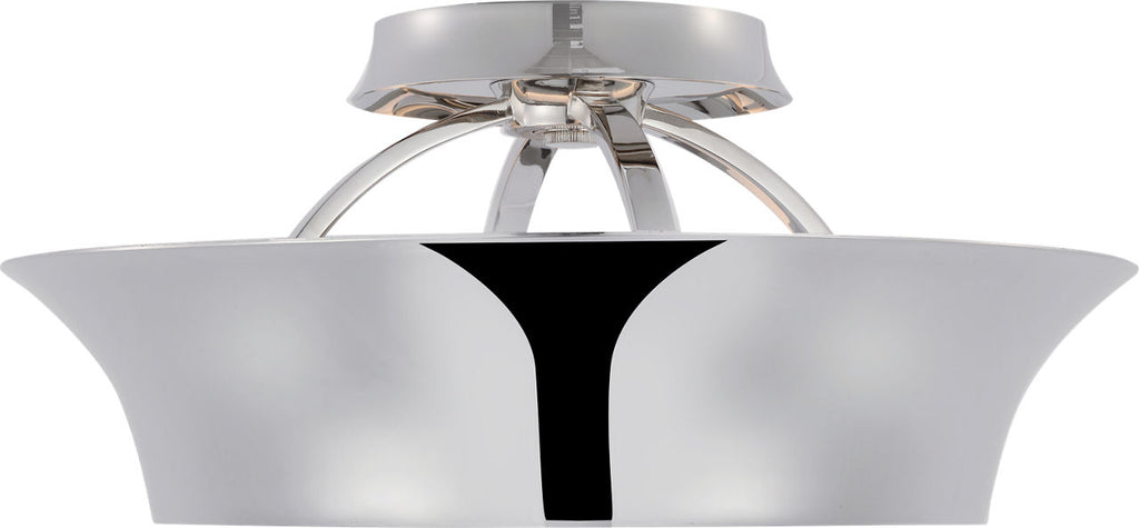 Garland 15" Dual Lit Ring Semi-Flush Mount | Polished Nickel