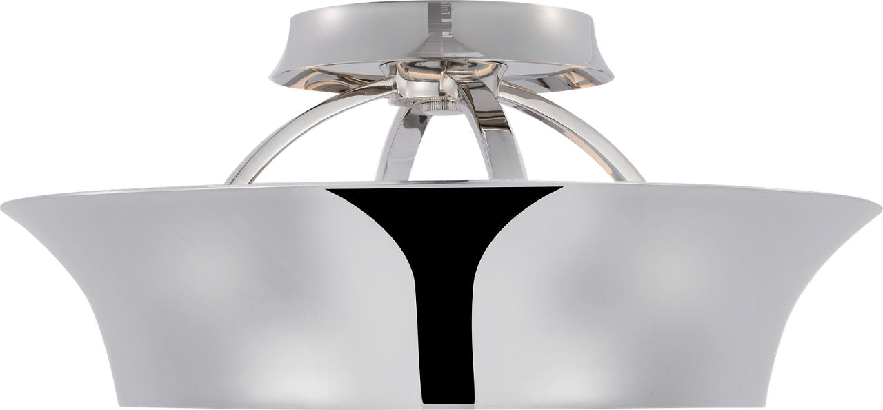 Garland 15" Dual Lit Ring Semi-Flush Mount | Polished Nickel