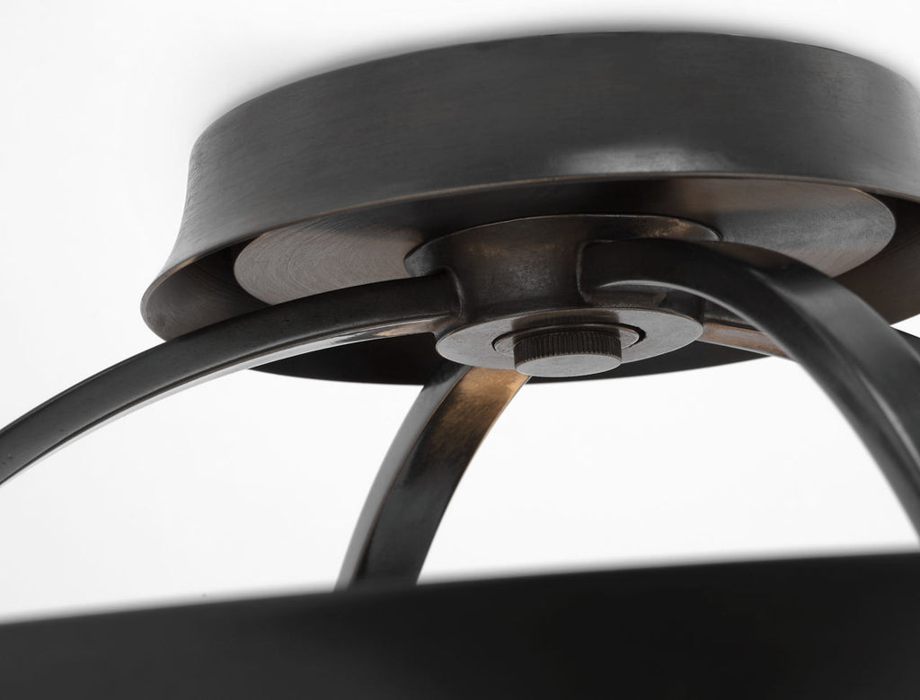 Garland 20" Dual Lit Ring Semi-Flush Mount | Aged Iron