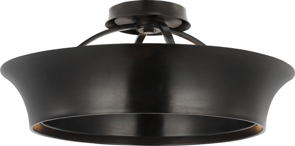 Garland 20" Dual Lit Ring Semi-Flush Mount | Aged Iron