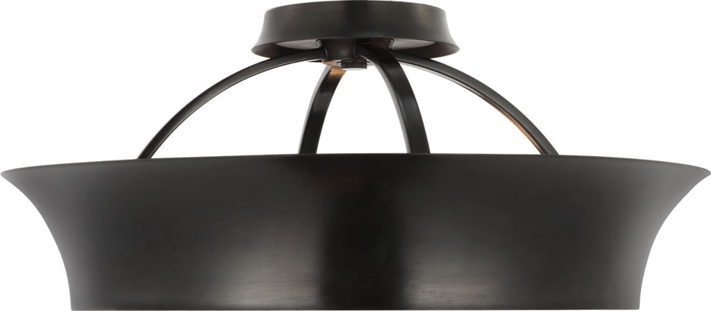 Garland 20" Dual Lit Ring Semi-Flush Mount | Aged Iron