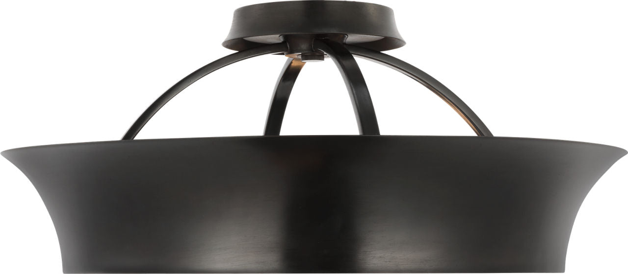 Garland 20" Dual Lit Ring Semi-Flush Mount | Aged Iron