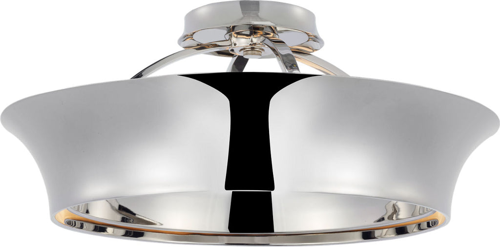 Garland 20" Dual Lit Ring Semi-Flush Mount | Polished Nickel