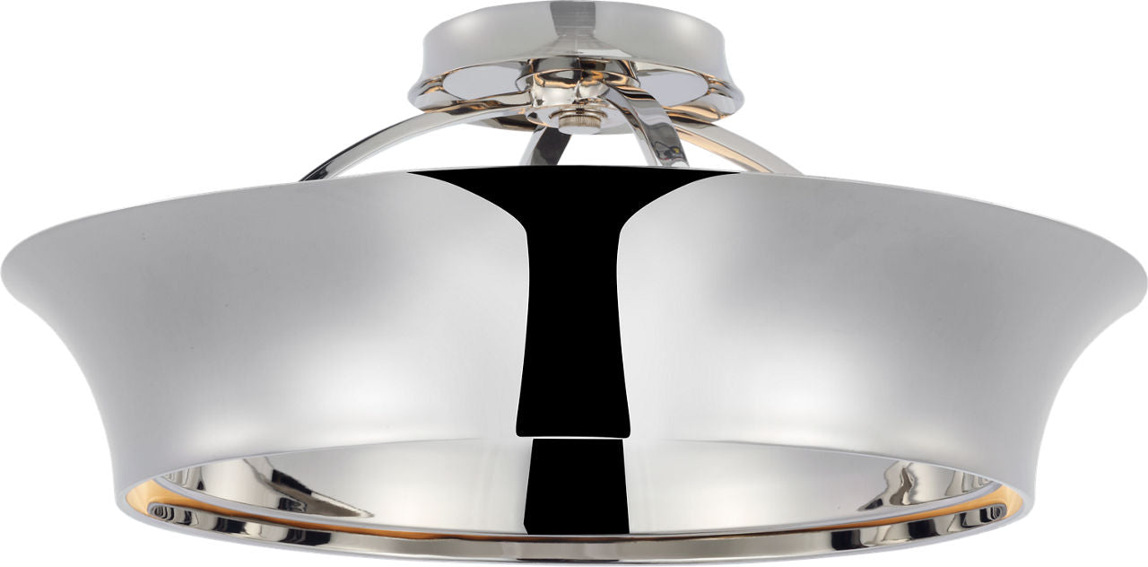 Garland 20" Dual Lit Ring Semi-Flush Mount | Polished Nickel