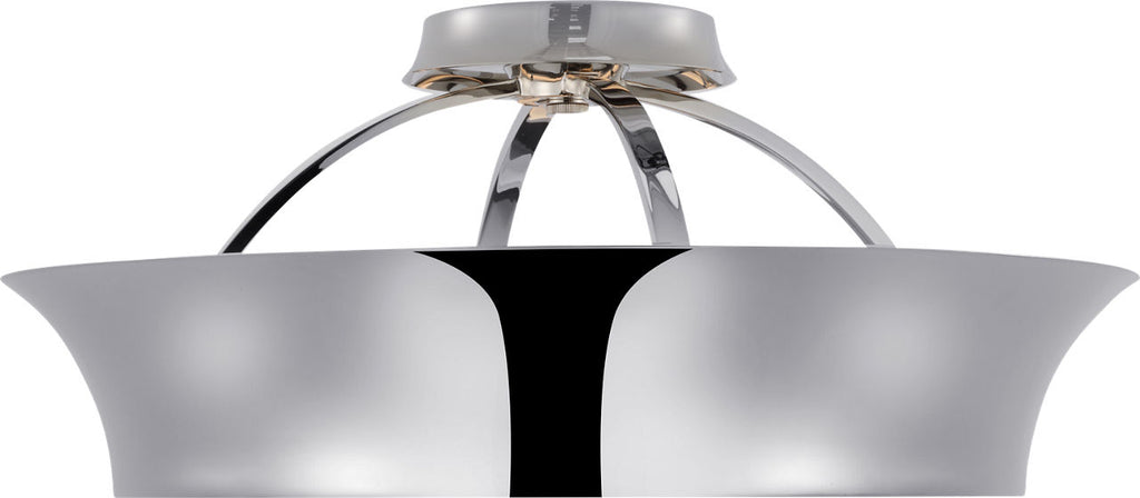 Garland 20" Dual Lit Ring Semi-Flush Mount | Polished Nickel