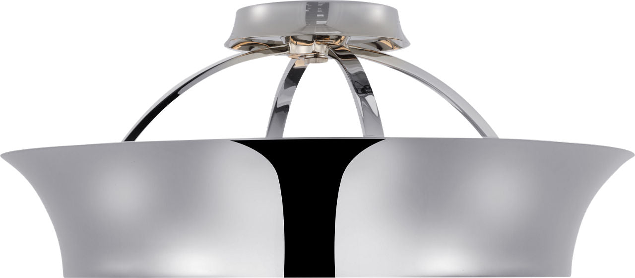 Garland 20" Dual Lit Ring Semi-Flush Mount | Polished Nickel