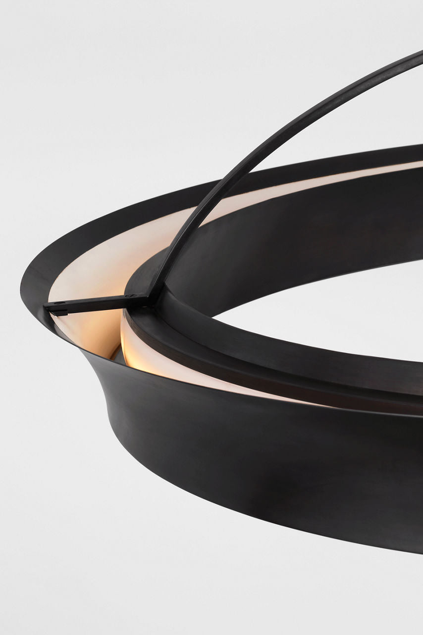 Garland 40" Dual Lit Ring Flush Mount | Aged Iron
