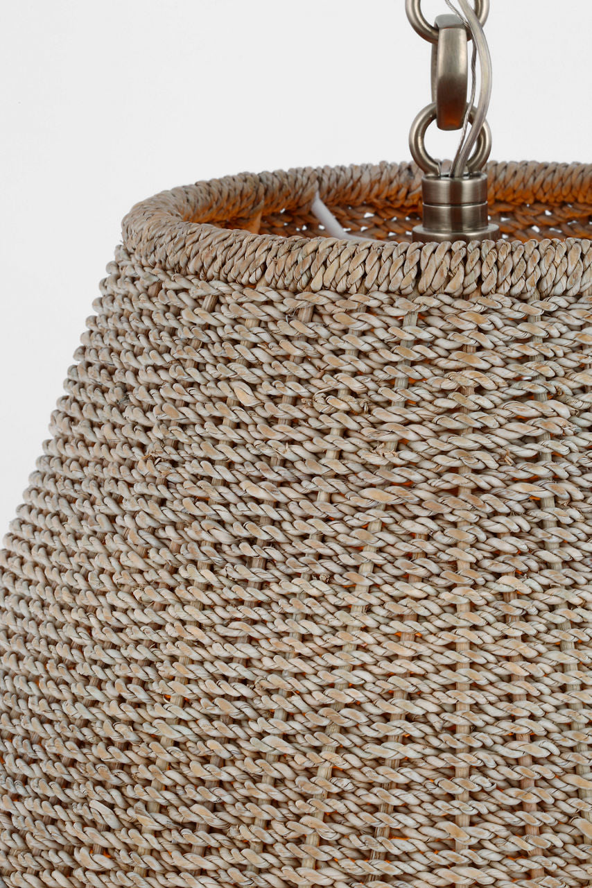 Goodman Large Hanging Lamp | Antique Nickel | Ash Shade