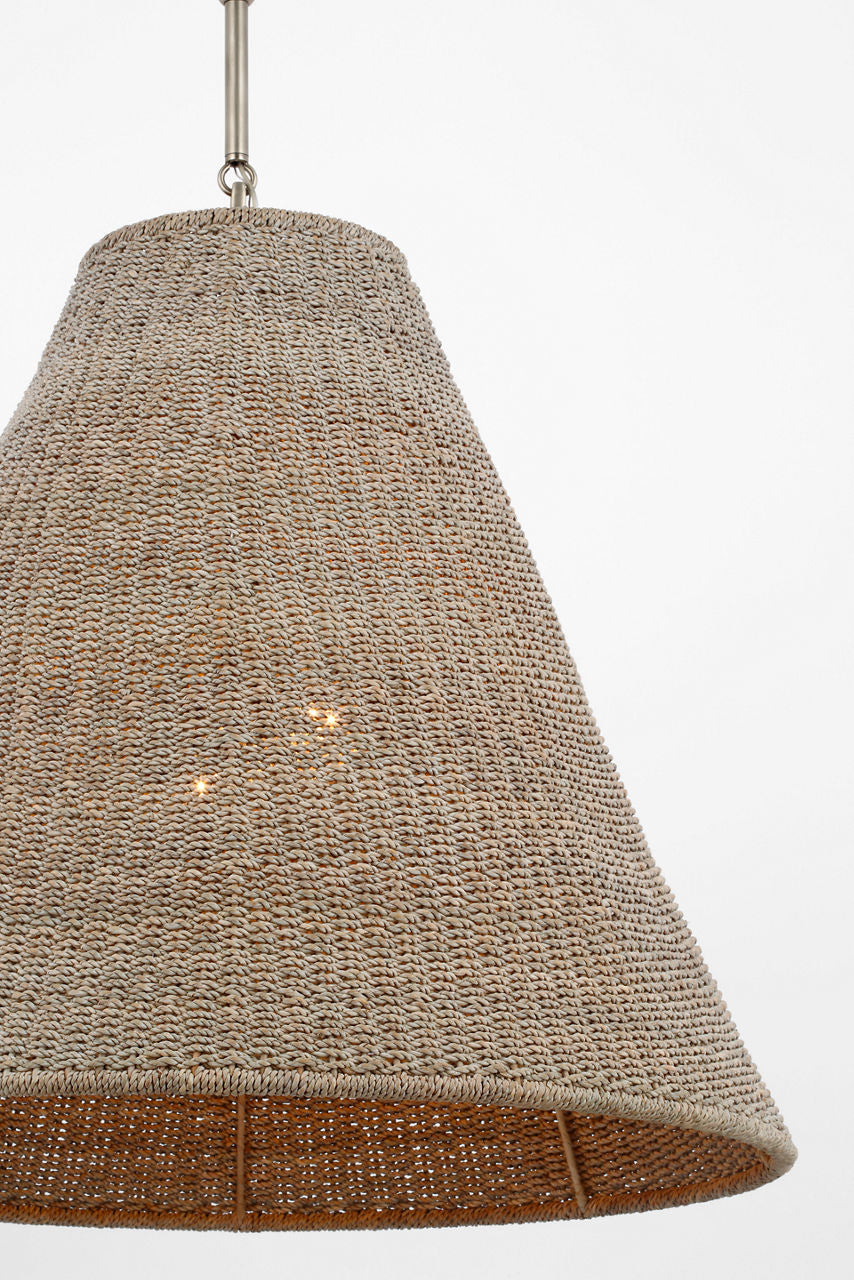 Goodman Large Hanging Lamp | Antique Nickel | Ash Shade