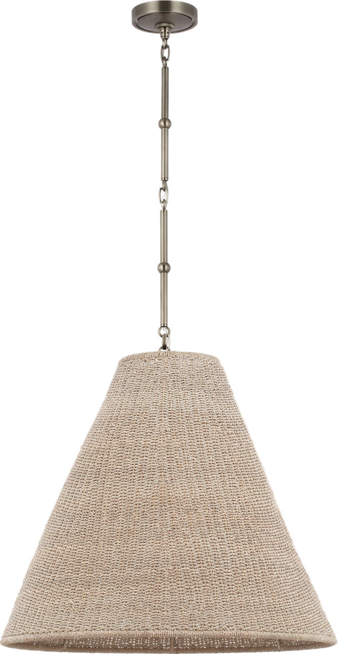 Goodman Large Hanging Lamp | Antique Nickel | Ash Shade