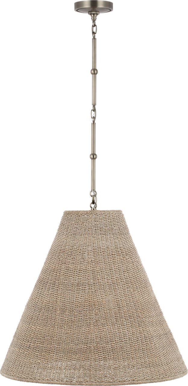 Goodman Large Hanging Lamp | Antique Nickel | Ash Shade