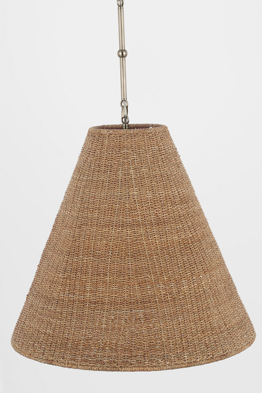 Goodman Large Hanging Lamp | Antique Nickel | Toast Shade