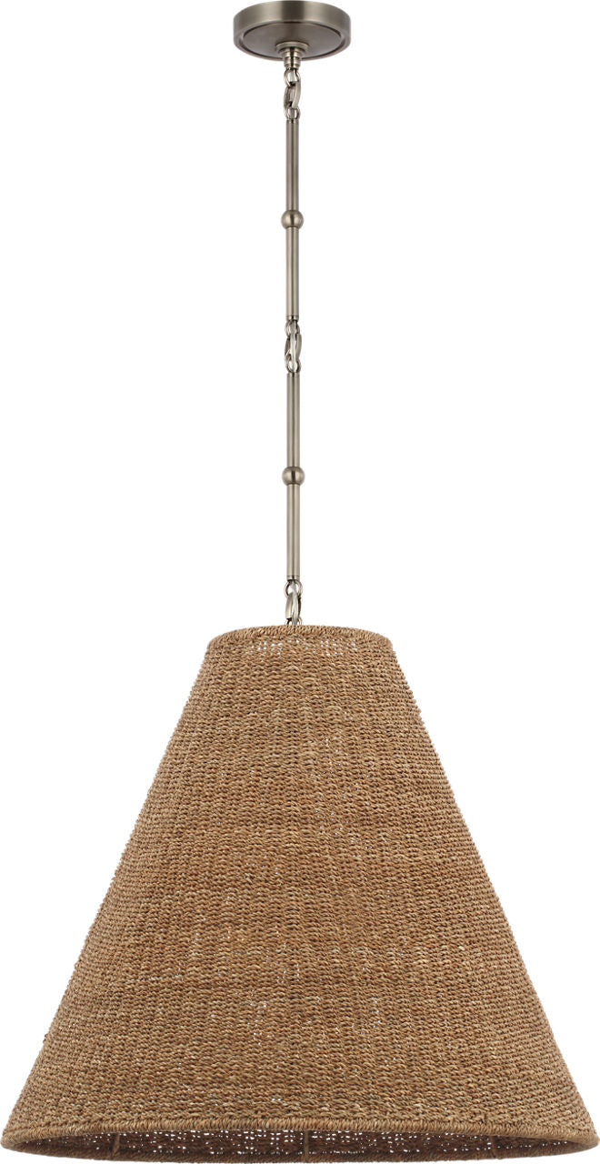 Goodman Large Hanging Lamp | Antique Nickel | Toast Shade