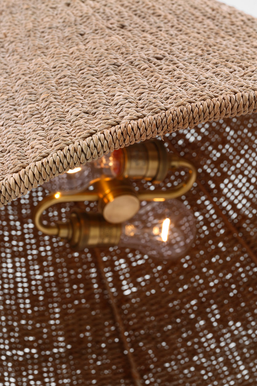 Goodman Large Hanging Lamp | Hand-Rubbed Antique Brass | Ash Shade