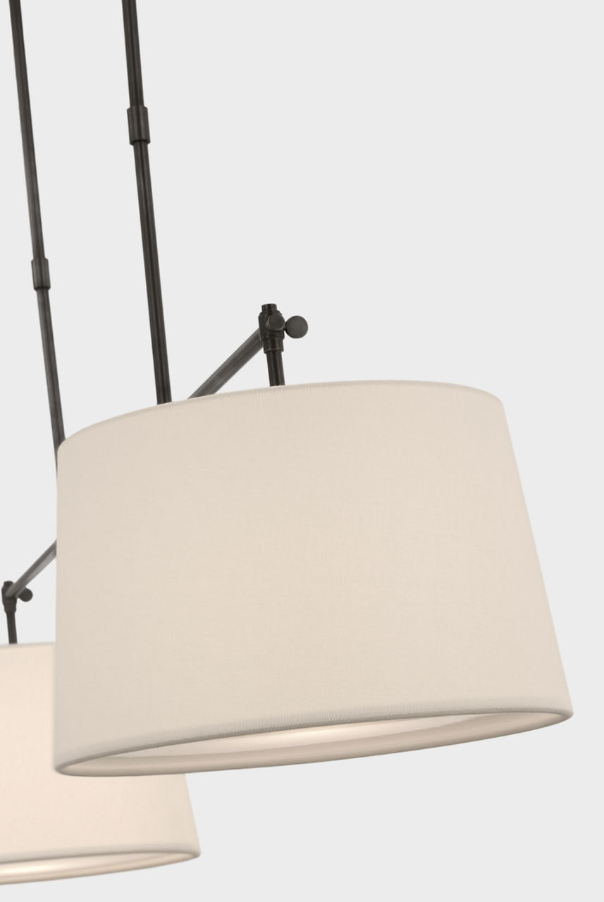 Bryant Medium Billiard | Bronze | Linen Shades