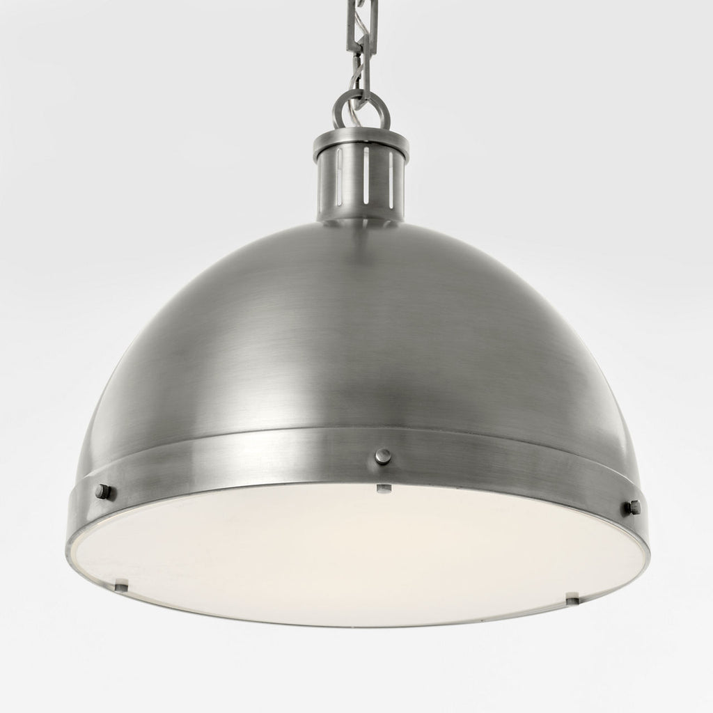 Hicks Extra Large Pendant | Antique Nickel | Acrylic Diffuser