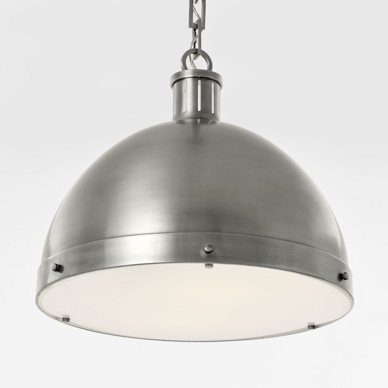 Hicks Extra Large Pendant | Antique Nickel | Acrylic Diffuser