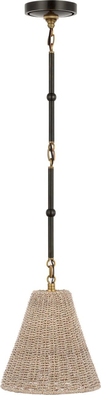 Goodman Petite Hanging Shade | Bronze and Hand-Rubbed Antique Brass | Ash Shade