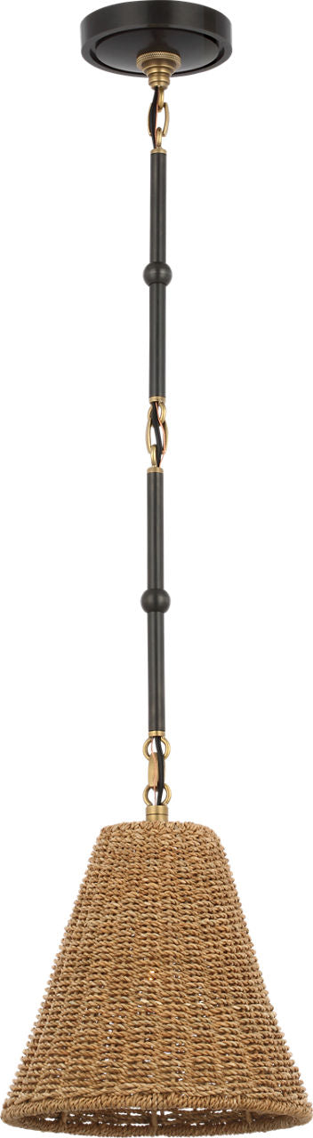 Goodman Petite Hanging Shade | Bronze and Hand-Rubbed Antique Brass | Toast Shade