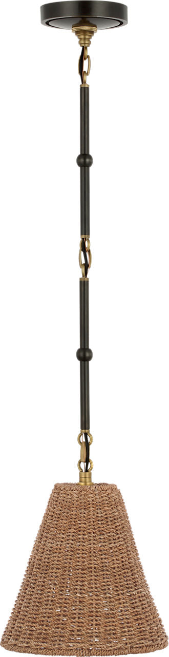 Goodman Petite Hanging Shade | Bronze and Hand-Rubbed Antique Brass | Toast Shade