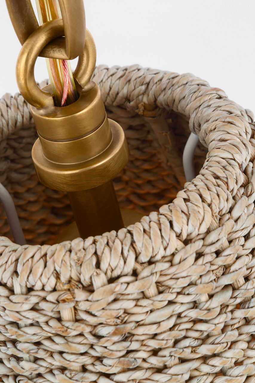 Goodman Petite Hanging Shade | Hand-Rubbed Antique Brass | Ash Shade