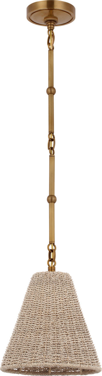 Goodman Petite Hanging Shade | Hand-Rubbed Antique Brass | Ash Shade