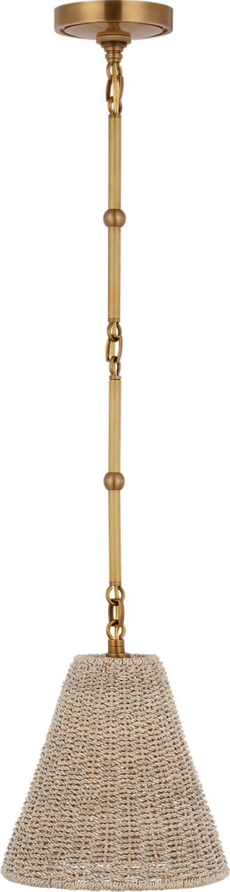 Goodman Petite Hanging Shade | Hand-Rubbed Antique Brass | Ash Shade