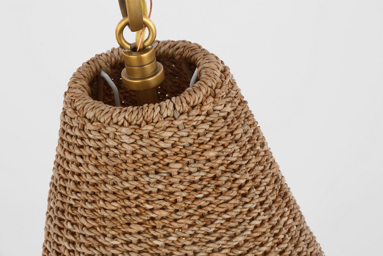 Goodman Petite Hanging Shade | Hand-Rubbed Antique Brass | Toast Shade