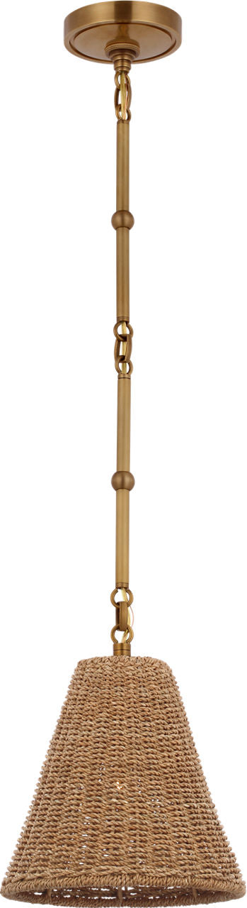 Goodman Petite Hanging Shade | Hand-Rubbed Antique Brass | Toast Shade