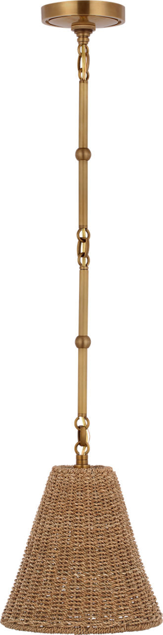 Goodman Petite Hanging Shade | Hand-Rubbed Antique Brass | Toast Shade