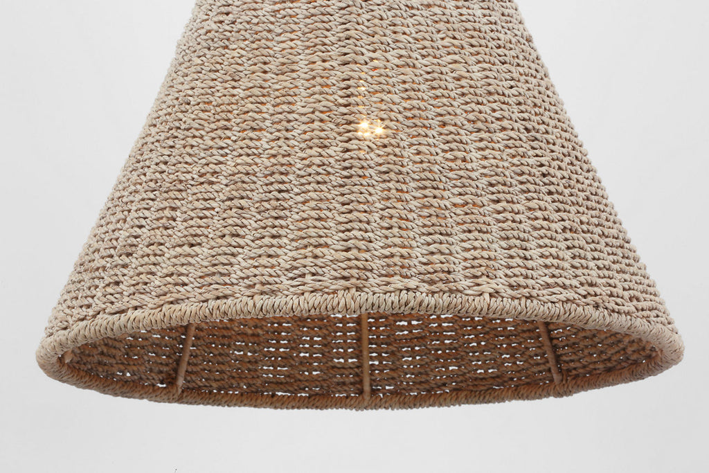 Goodman Small Hanging Light | Bronze and Hand-Rubbed Antique Brass | Ash Shade