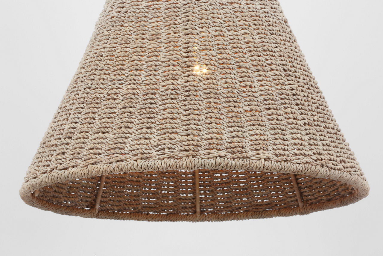 Goodman Small Hanging Light | Bronze and Hand-Rubbed Antique Brass | Ash Shade