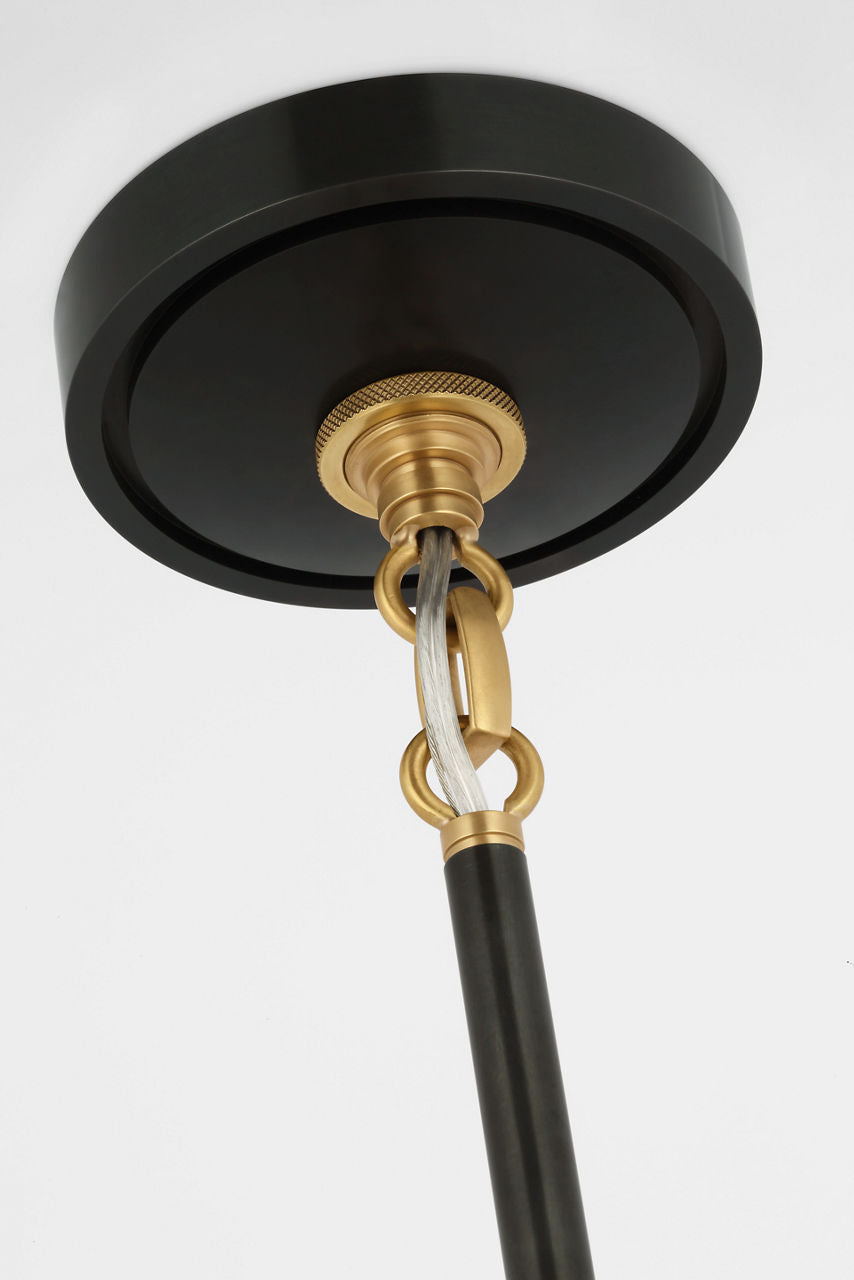 Goodman Small Hanging Light | Bronze and Hand-Rubbed Antique Brass | Toast Shade