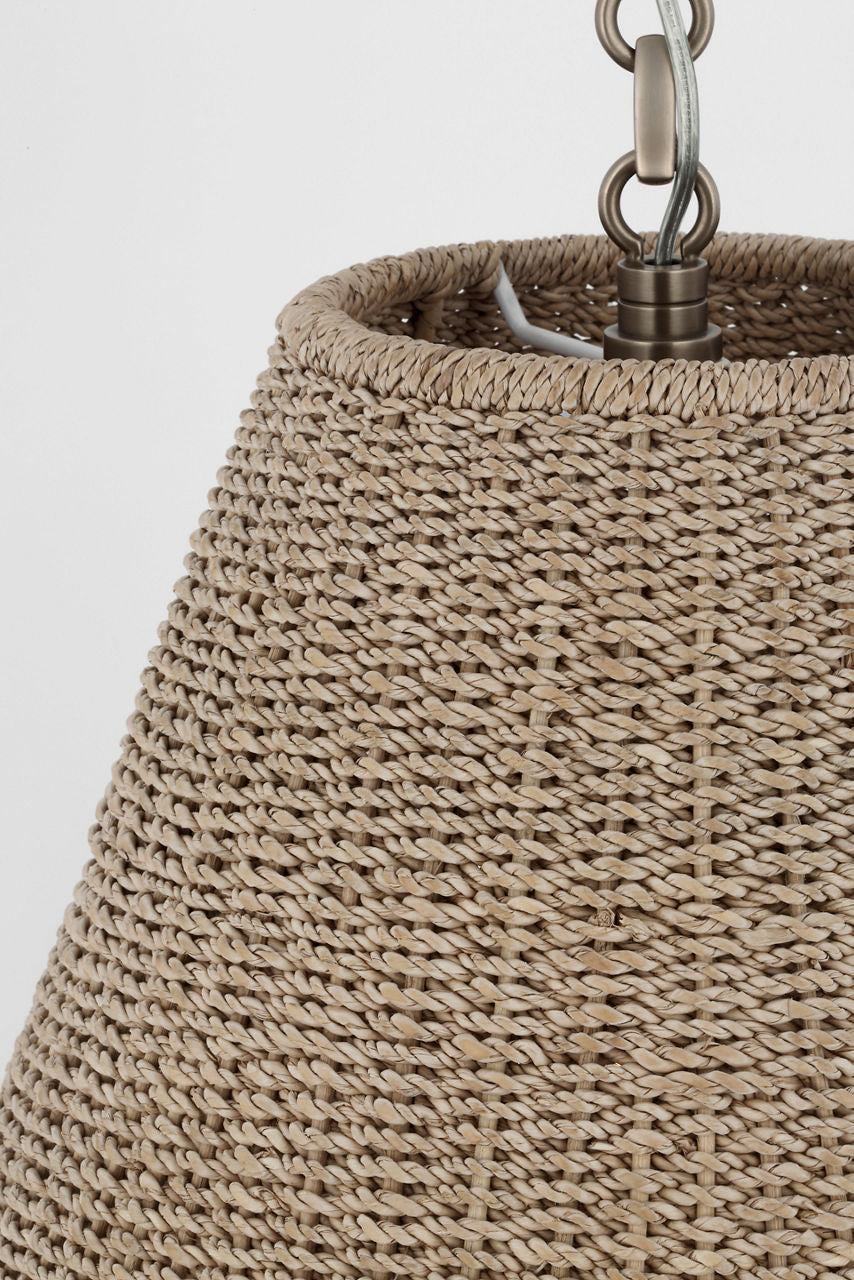 Goodman Medium Hanging Light | Antique Nickel | Ash Shade