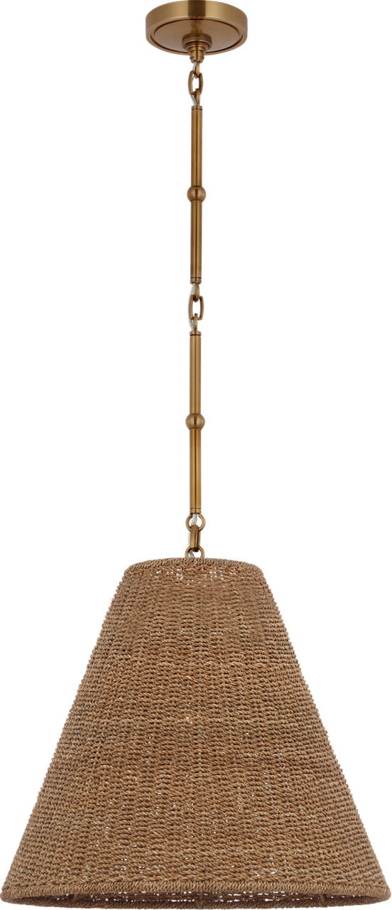 Goodman Medium Hanging Light | Hand-Rubbed Antique Brass | Toast Shade