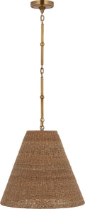 Goodman Medium Hanging Light | Hand-Rubbed Antique Brass | Toast Shade