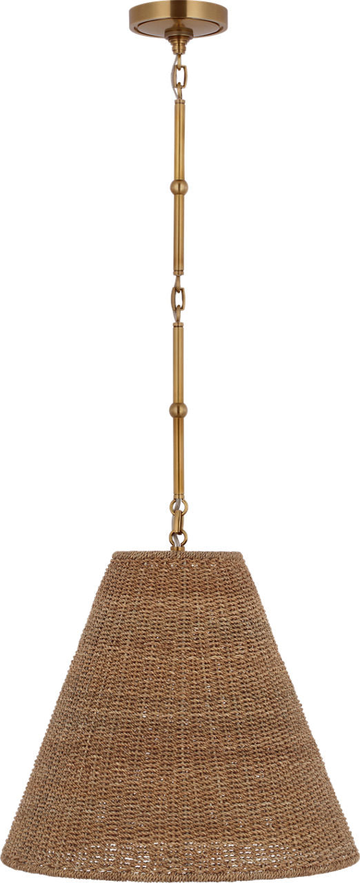 Goodman Medium Hanging Light | Hand-Rubbed Antique Brass | Toast Shade