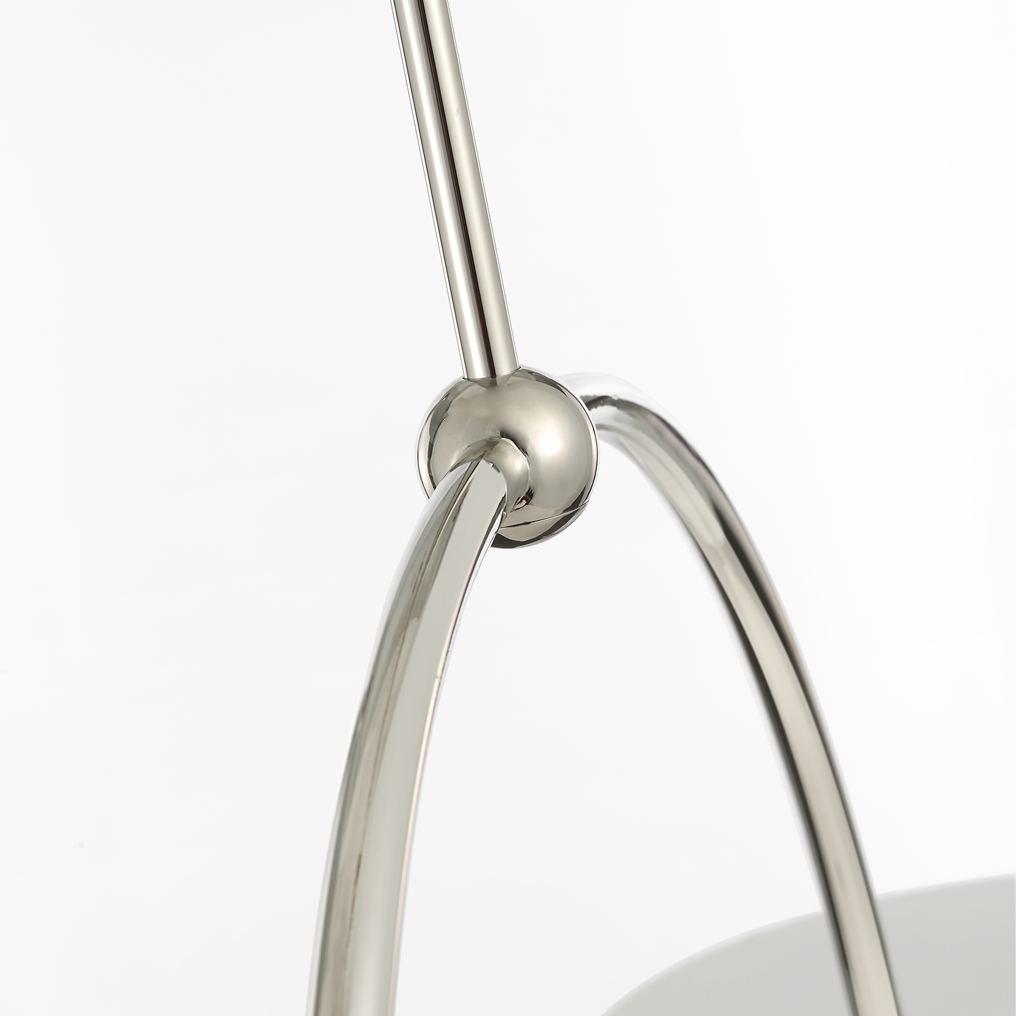 Oso 54" Linear Arched Pendant | Polished Nickel | Matte White Shade
