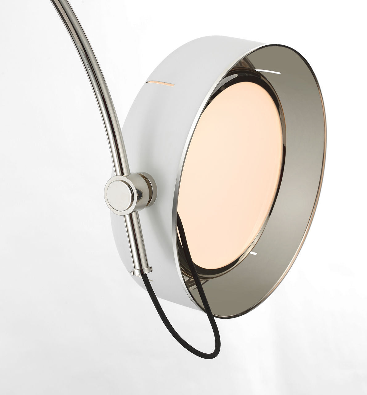 Oso 54" Linear Arched Pendant | Polished Nickel | Matte White Shade