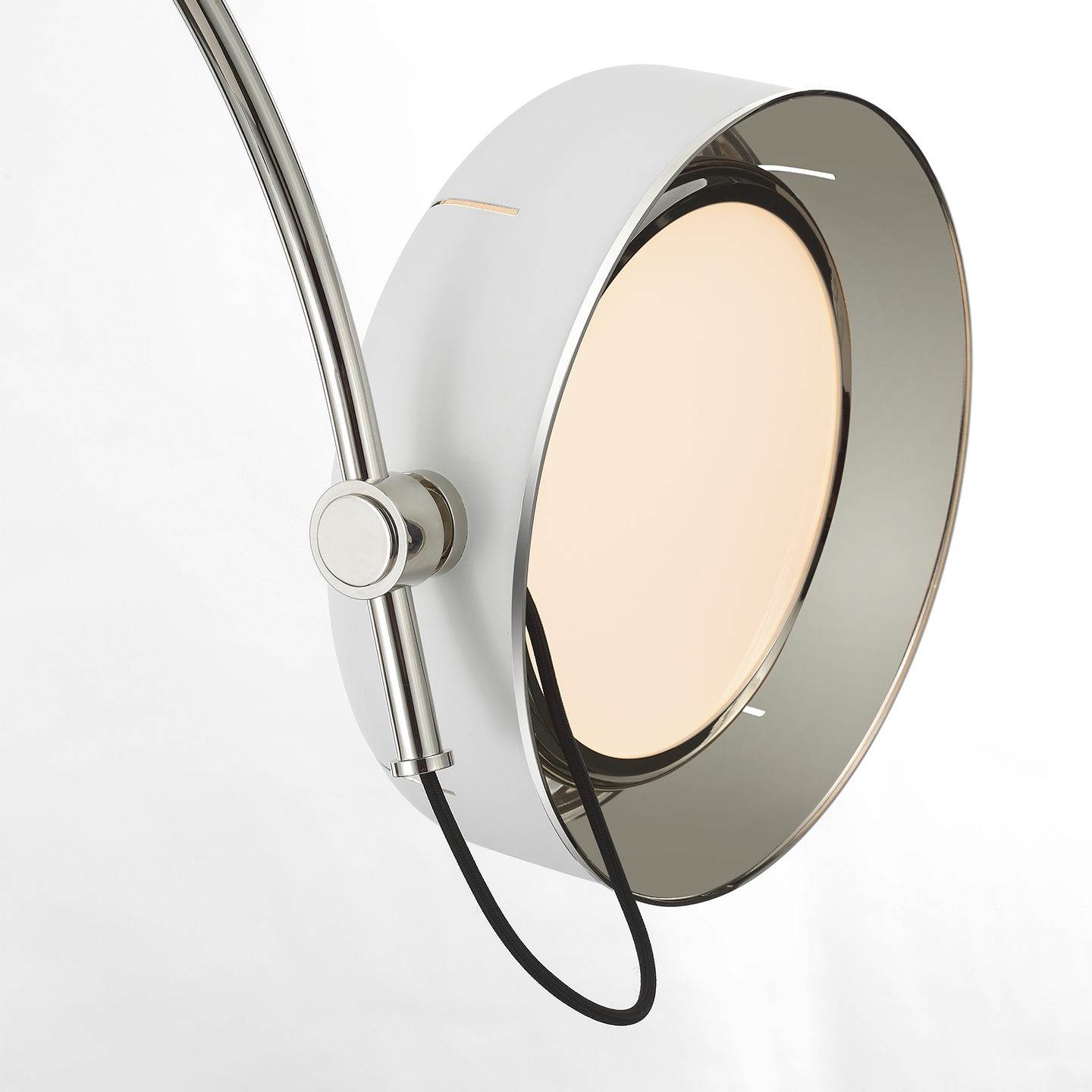 Oso 54" Linear Arched Pendant | Polished Nickel | Matte White Shade