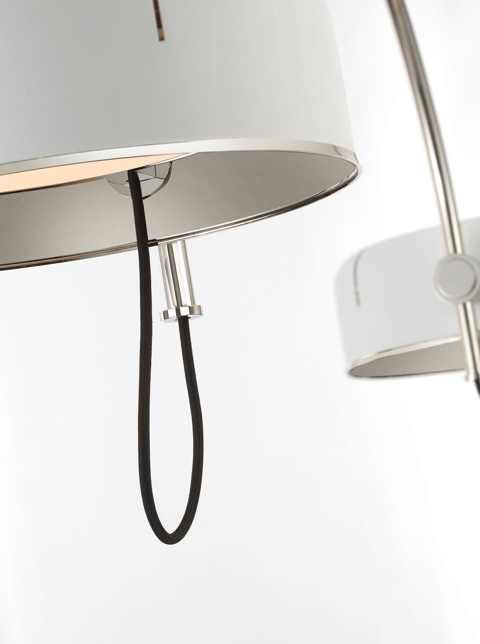 Oso 54" Linear Arched Pendant | Polished Nickel | Matte White Shade