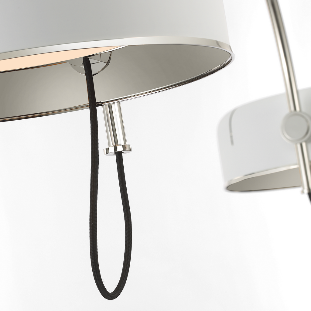 Oso 54" Linear Arched Pendant | Polished Nickel | Matte White Shade