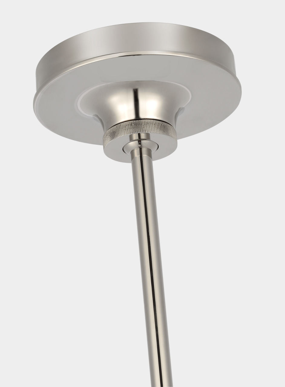 Oso 54" Linear Arched Pendant | Polished Nickel | Matte White Shade