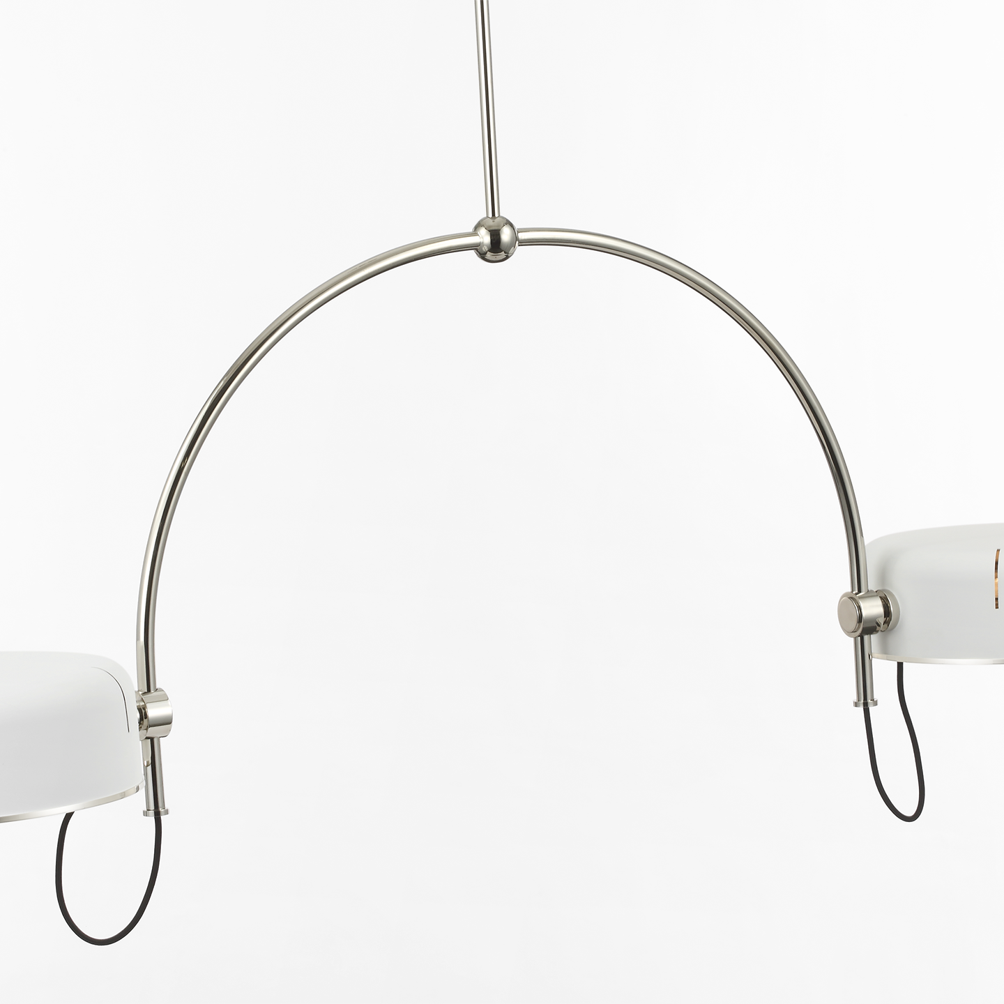 Oso 54" Linear Arched Pendant | Polished Nickel | Matte White Shade
