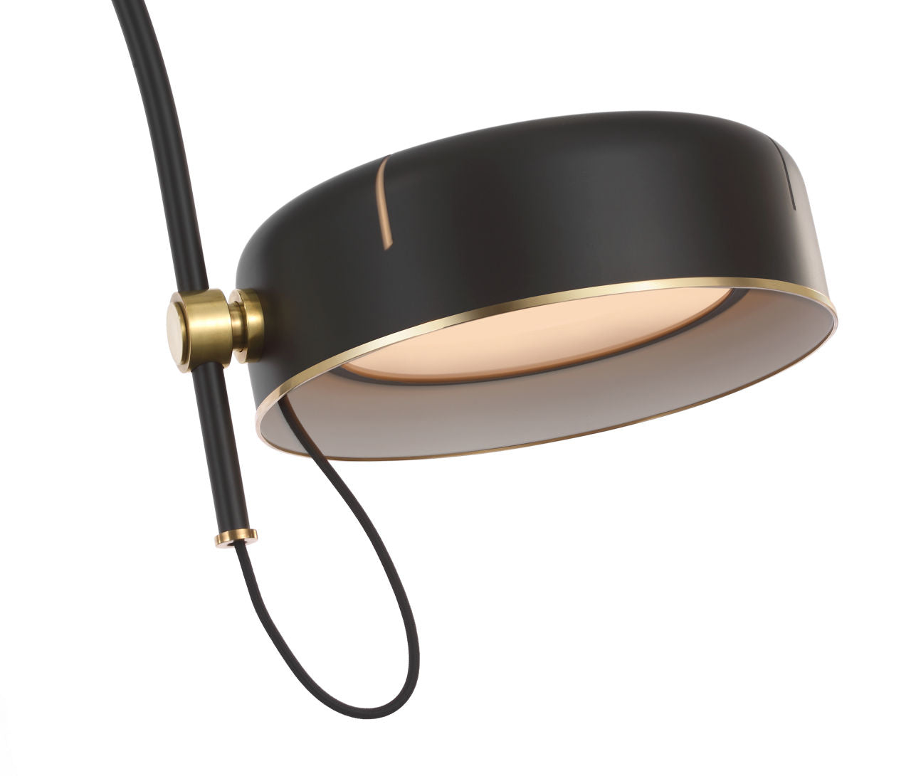 Oso 72" Linear Arched Pendant | Modern Iron and Hand-Rubbed Antique Brass | Modern Iron Shade